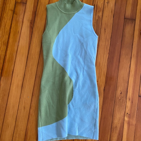 Blue green sweater dress - Picture 2 of 2